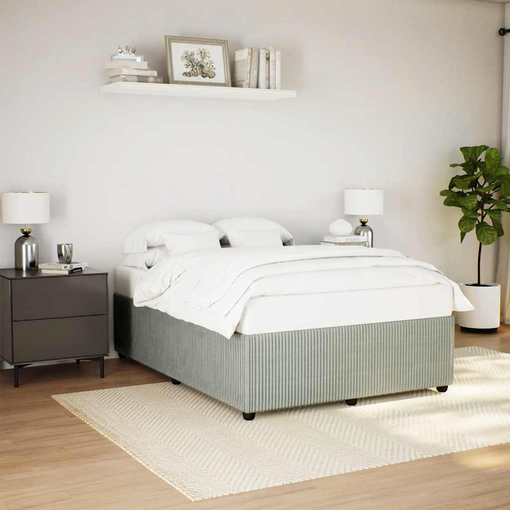 Giroletto senza Materasso Grigio Chiaro 160x200 cm Velluto