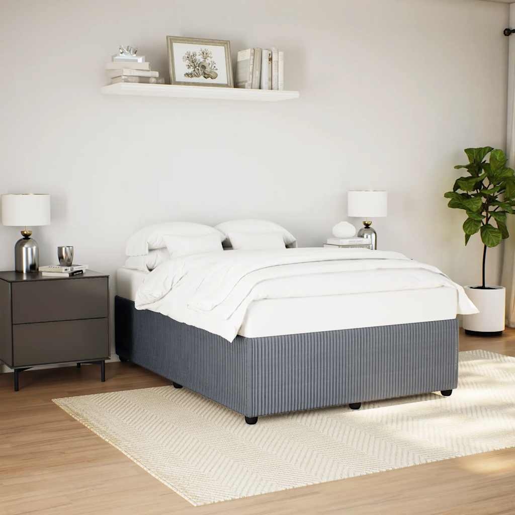 Giroletto senza Materasso Grigio Scuro 160x200 cm Velluto