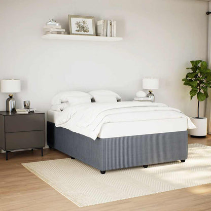 Giroletto senza Materasso Grigio Scuro 160x200 cm Velluto
