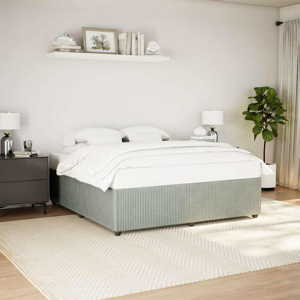 Giroletto senza Materasso Grigio Chiaro 180x200 cm Velluto