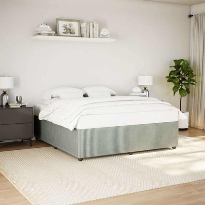 Giroletto senza Materasso Grigio Chiaro 180x200 cm Velluto