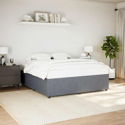 Giroletto senza Materasso Grigio Scuro 180x200 cm Velluto