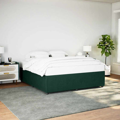 Giroletto senza Materasso Verde Scuro 180x200 cm in Velluto