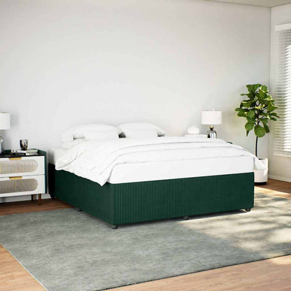 Giroletto senza Materasso Verde Scuro 200x200 cm in Velluto