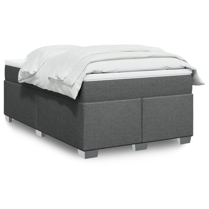 Giroletto a Molle con Materasso Grigio Scuro 120x200 cm Tessuto