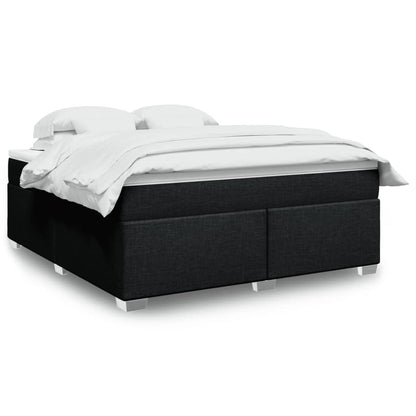 Giroletto a Molle con Materasso Nero 180x200 cm in Tessuto