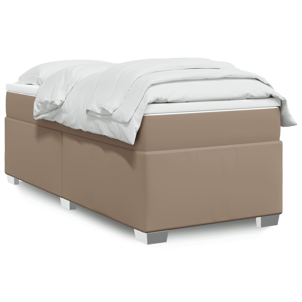 Giroletto a Molle con Materasso Cappuccino 80x200 cm Similpelle