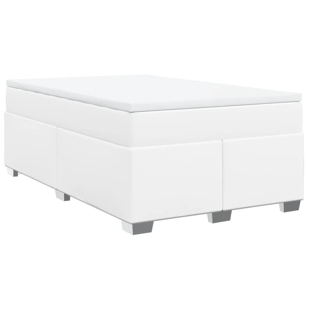 Giroletto a Molle con Materasso Bianco 120x190 cm in Similpelle