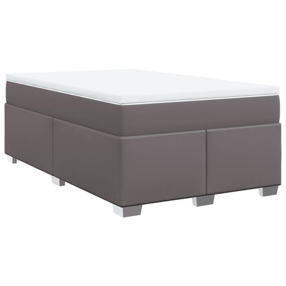 Giroletto a Molle con Materasso Grigio 120x190 cm in Similpelle