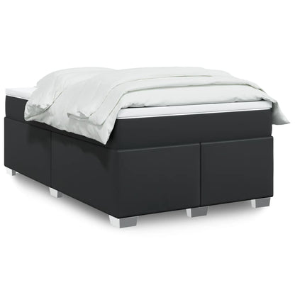 Giroletto a Molle con Materasso Nero 120x200 cm in Similpelle