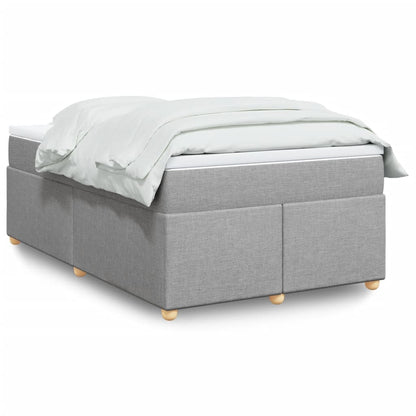 Giroletto a Molle con Materasso Grigio Chiaro 120x200cm Tessuto