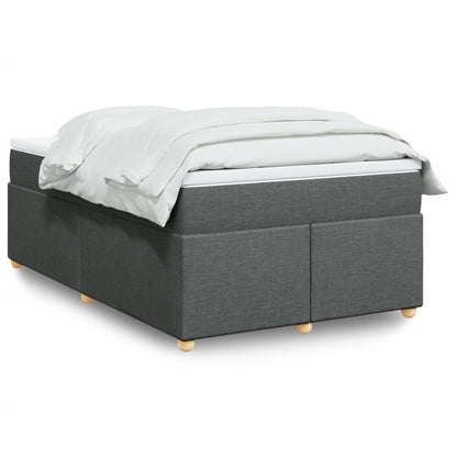Giroletto a Molle con Materasso Grigio Scuro 120x200 cm Tessuto