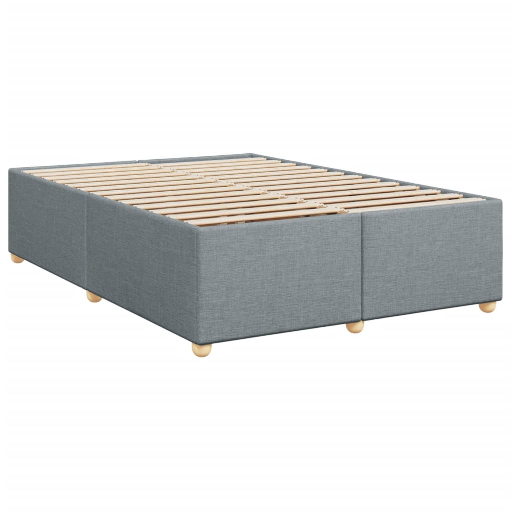 Giroletto a Molle con Materasso Grigio Chiaro 160x200cm Tessuto