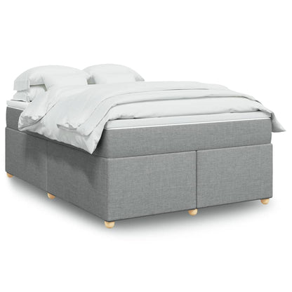 Giroletto a Molle con Materasso Grigio Chiaro 160x200cm Tessuto