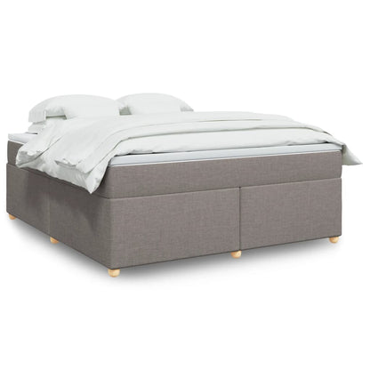 Giroletto a Molle con Materasso Tortora 180x200 cm in Tessuto