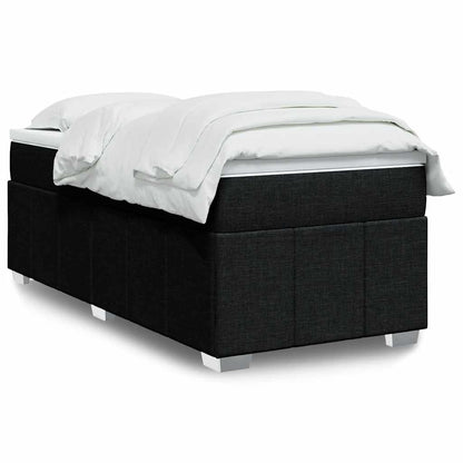 Giroletto a Molle con Materasso Nero 100x200 cm in Tessuto