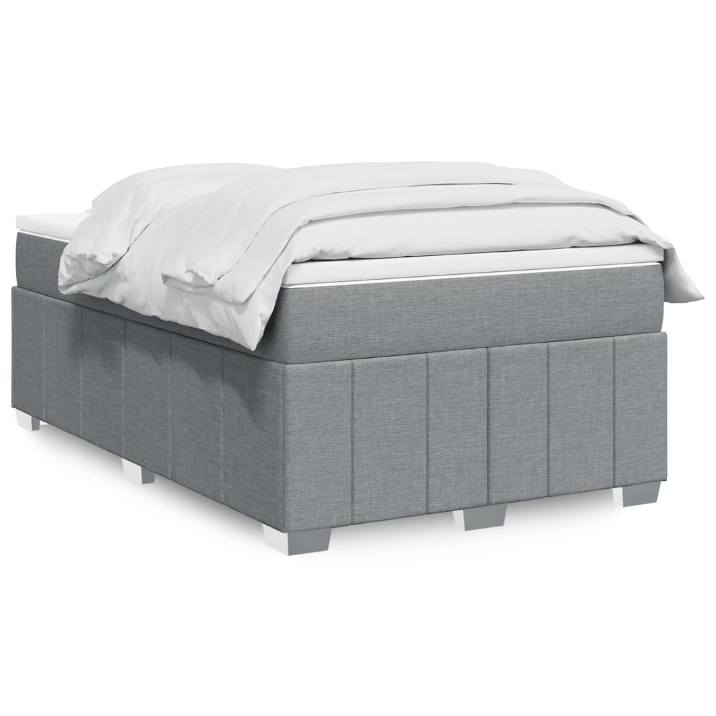 Giroletto a Molle con Materasso Grigio Chiaro 120x200cm Tessuto