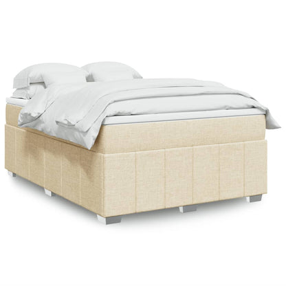 Giroletto a Molle con Materasso Crema 140x200 cm in Tessuto