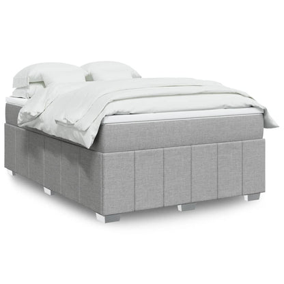 Giroletto a Molle con Materasso Grigio Chiaro 160x200cm Tessuto