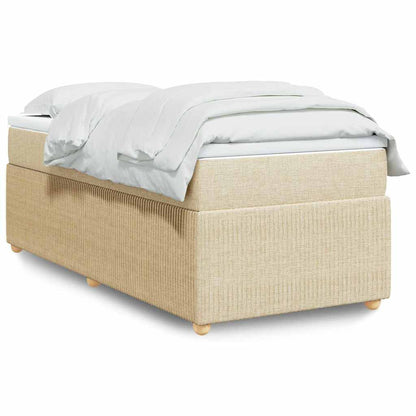 Giroletto a Molle con Materasso Crema 80x200 cm inTessuto