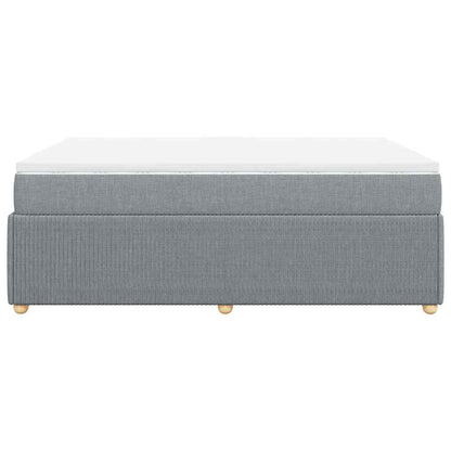 Giroletto a Molle con Materasso Grigio Chiaro 160x200cm Tessuto