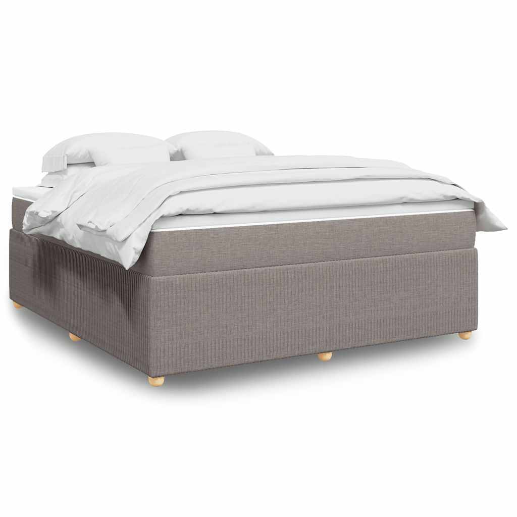 Giroletto a Molle con Materasso Tortora 180x200 cm in Tessuto