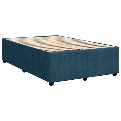 Giroletto a Molle con Materasso Blu Scuro 120x190 cm in Velluto