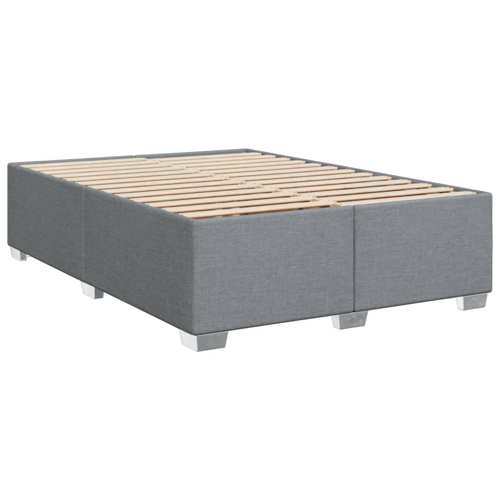 Giroletto a Molle con Materasso Grigio Chiaro 160x200cm Tessuto