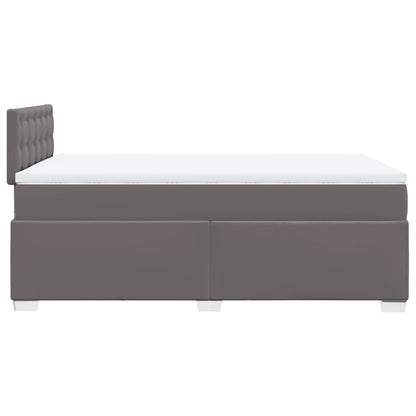 Giroletto a Molle con Materasso Grigio 120x190 cm in Similpelle