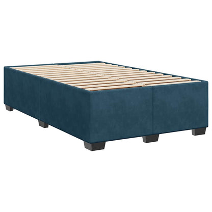 Giroletto a Molle con Materasso Blu Scuro 120x190 cm in Velluto