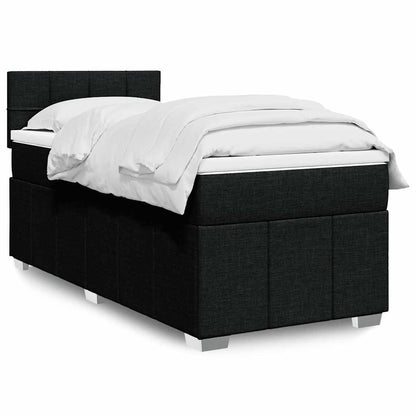 Giroletto a Molle con Materasso Nero 80x200 cm inTessuto