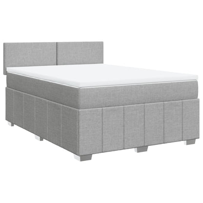 Giroletto a Molle con Materasso Grigio Chiaro 160x200cm Tessuto