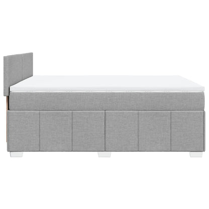 Giroletto a Molle con Materasso Grigio Chiaro 160x200cm Tessuto