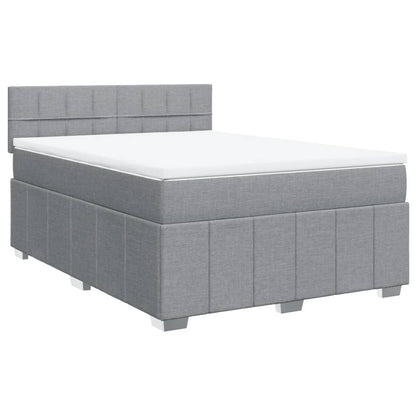 Giroletto a Molle con Materasso Grigio Chiaro 160x200cm Tessuto