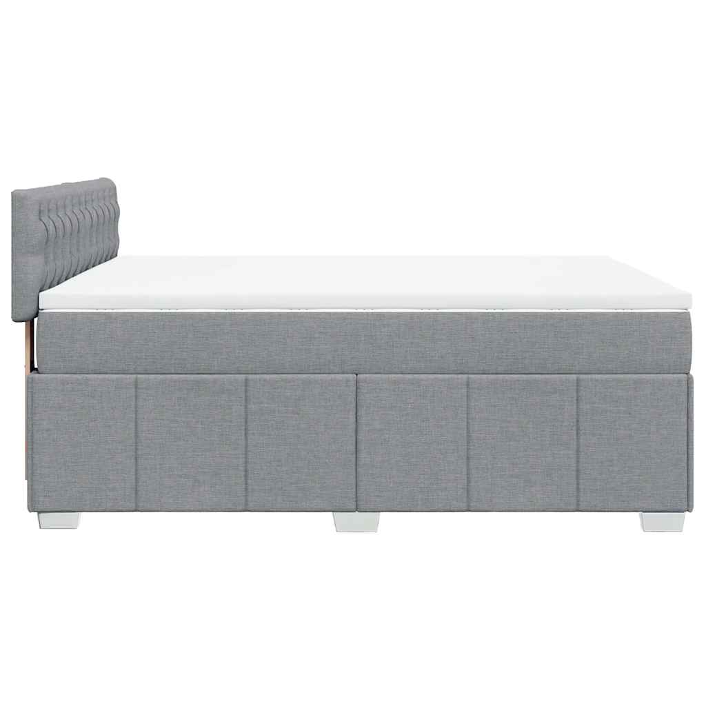 Giroletto a Molle con Materasso Grigio Chiaro 160x200cm Tessuto