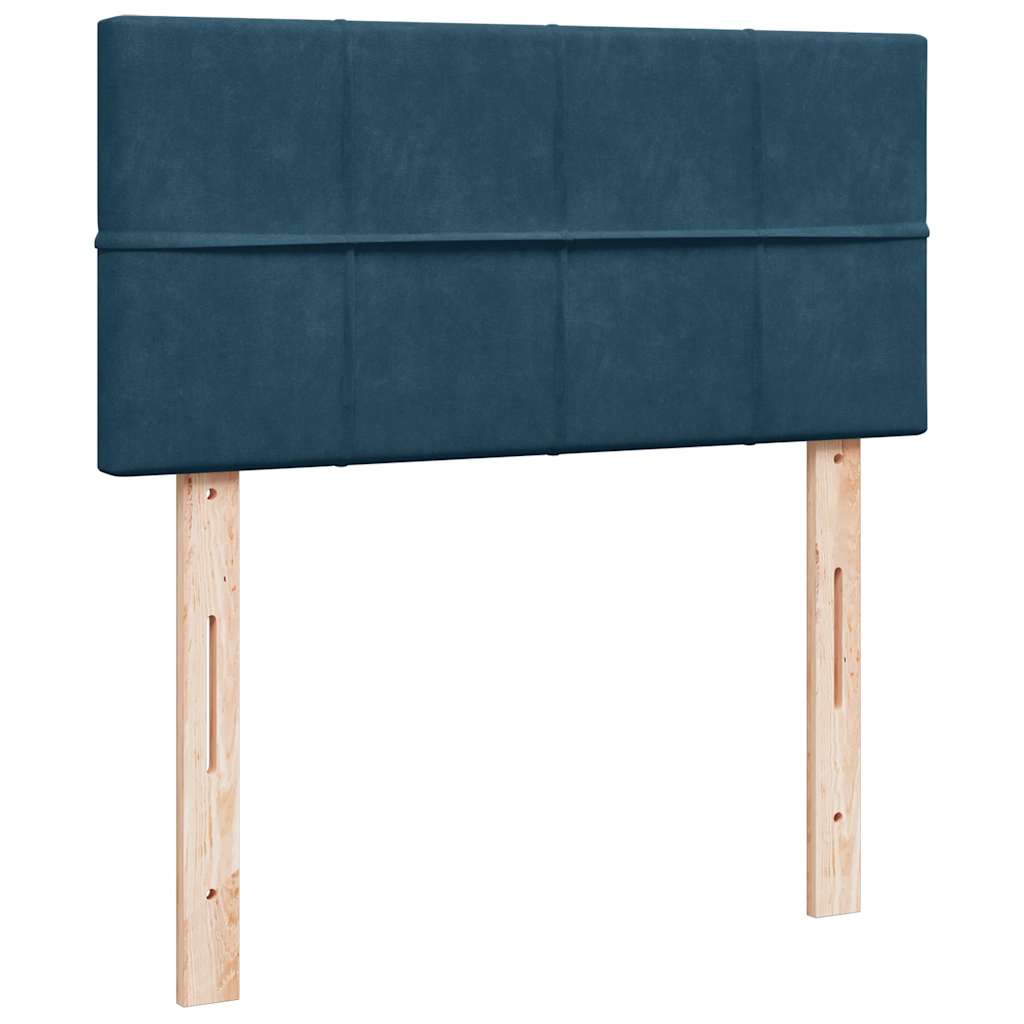 Giroletto a Molle con Materasso Blu 90x190 cm in Velluto