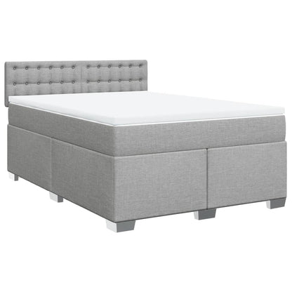 Giroletto a Molle con Materasso Grigio Chiaro 160x200cm Tessuto