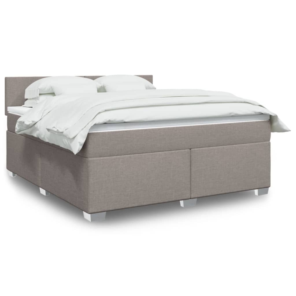 Giroletto a Molle con Materasso Tortora 180x200 cm in Tessuto