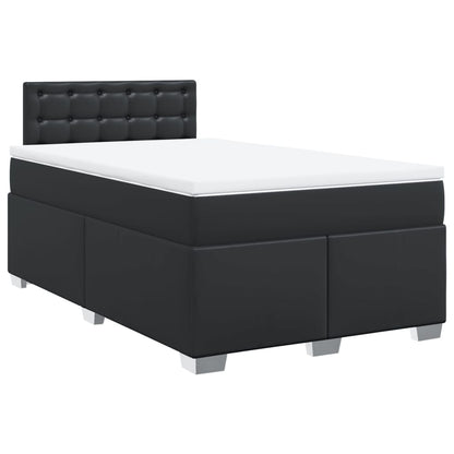 Giroletto a Molle con Materasso Nero 120x190 cm in Similpelle