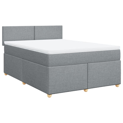 Giroletto a Molle con Materasso Grigio Chiaro 160x200cm Tessuto