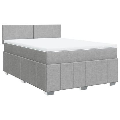 Giroletto a Molle con Materasso Grigio Chiaro 160x200cm Tessuto