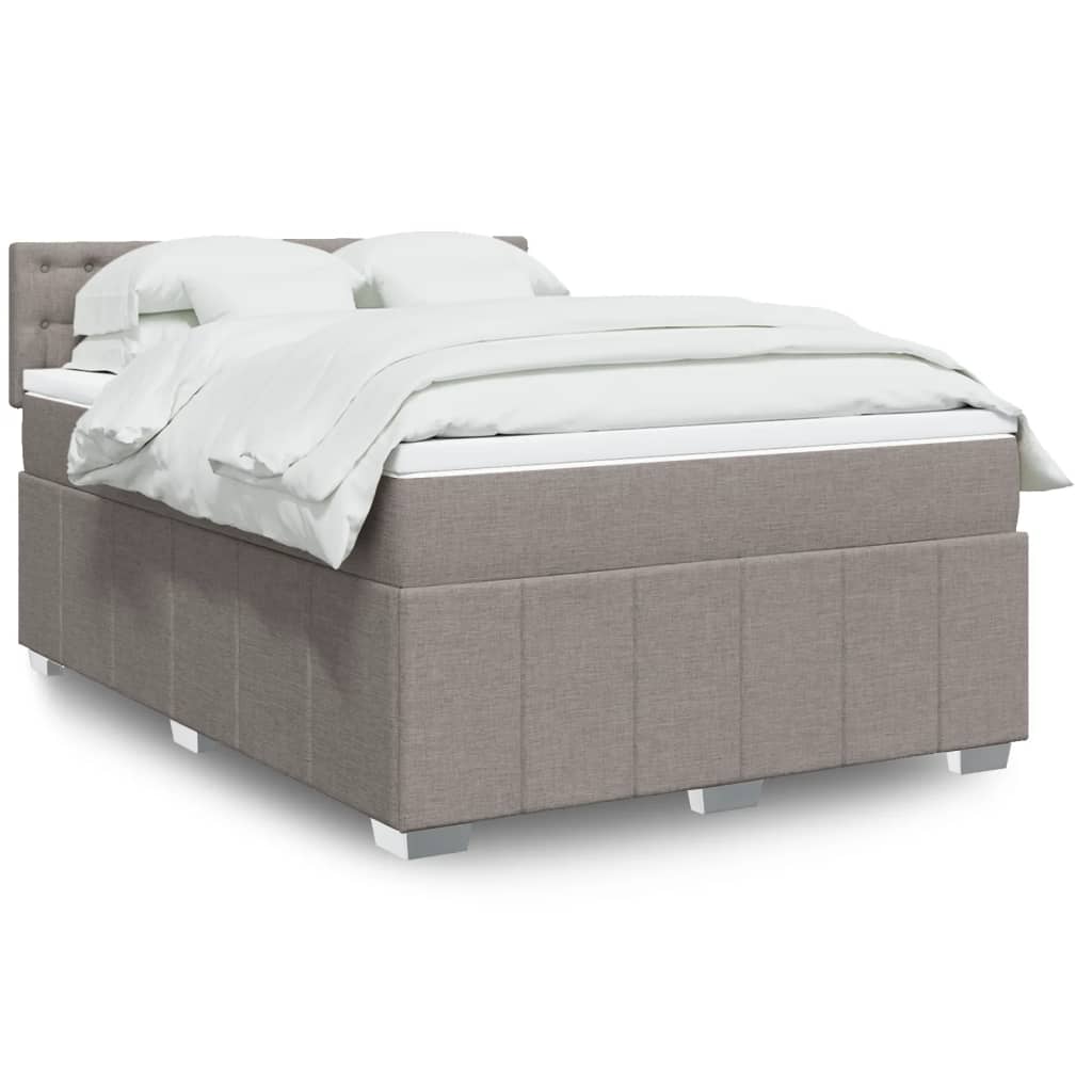 Giroletto a Molle con Materasso Tortora 160x200 cm in Tessuto