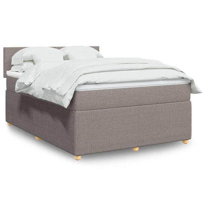 Giroletto a Molle con Materasso Tortora 160x200 cm in Tessuto