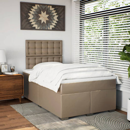 Giroletto a Molle con Materasso Cappuccino 120x190cm Similpelle