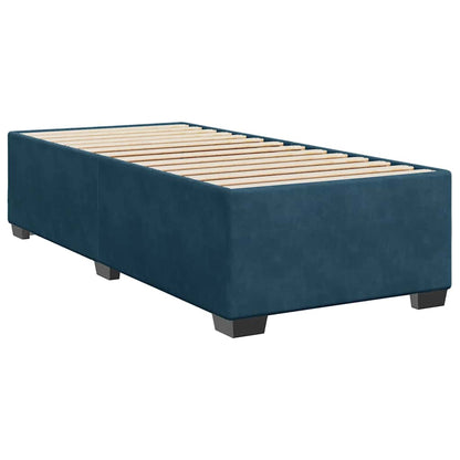 Giroletto a Molle con Materasso Blu 80x200 cm in Velluto