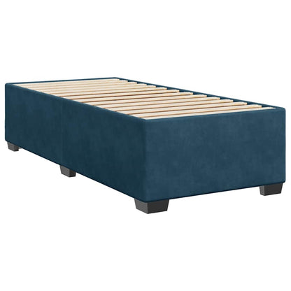 Giroletto a Molle con Materasso Blu 80x200 cm in Velluto