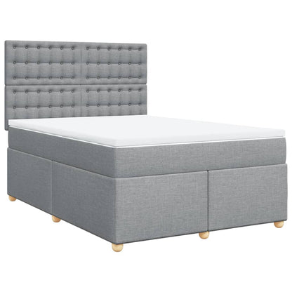 Giroletto a Molle con Materasso Grigio Chiaro 160x200cm Tessuto