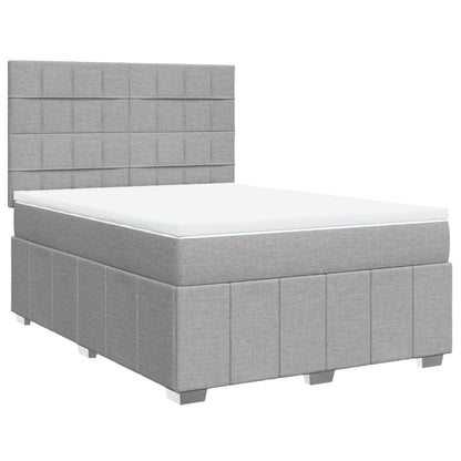 Giroletto a Molle con Materasso Grigio Chiaro 160x200cm Tessuto