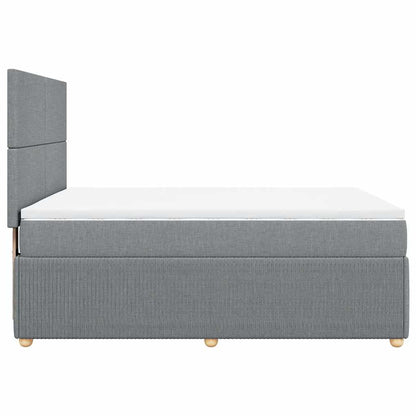 Giroletto a Molle con Materasso Grigio Chiaro 160x200cm Tessuto