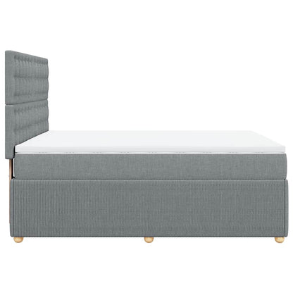 Giroletto a Molle con Materasso Grigio Chiaro 160x200cm Tessuto